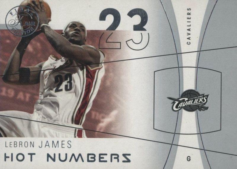 LeBron James #30 Basketball Cards 2003 Flair Final Edition Hot Numbers