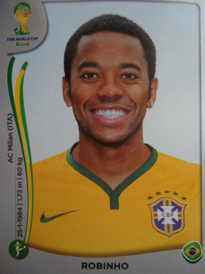 Robinho #47 Soccer Cards 2014 Panini World Cup Stickers