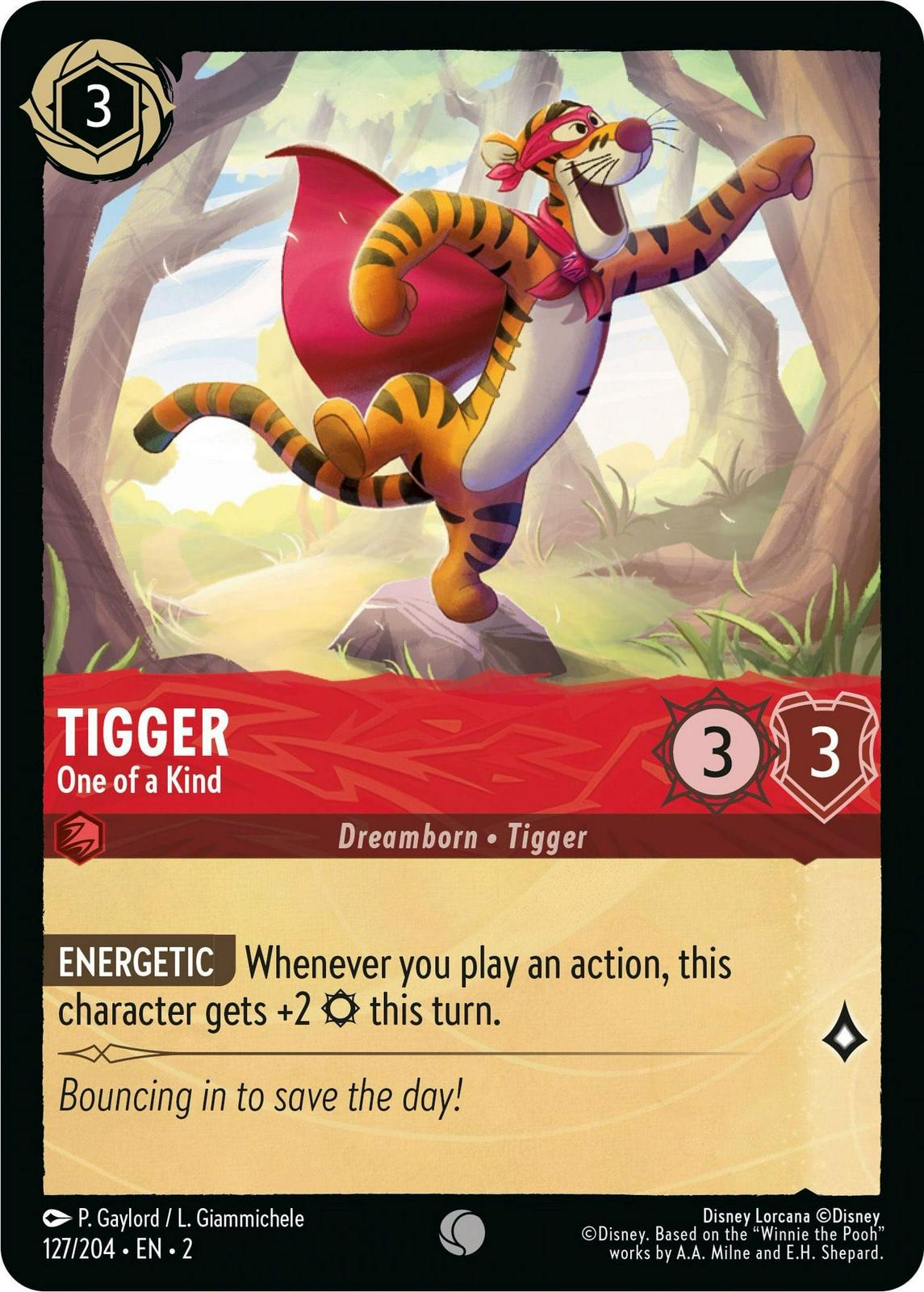 Tigger - One of a Kind #127 Lorcana Rise of the Floodborn