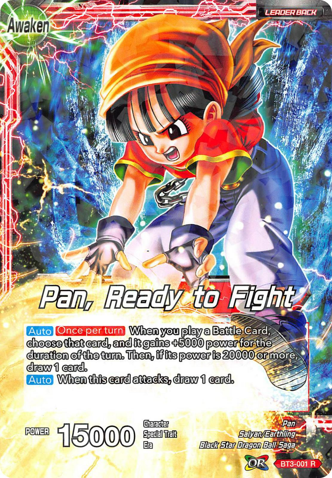 Pan // Pan, Ready to Fight BT3-001 Dragon Ball Fusion World Promos