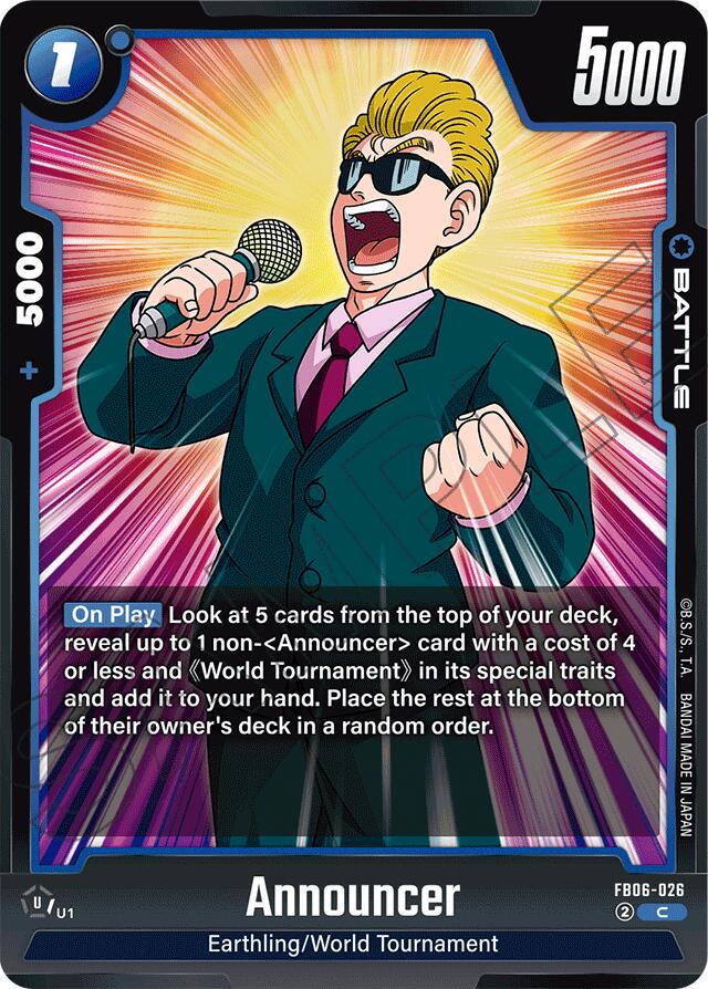 Announcer FB06-026 Dragon Ball Super Rivals Clash