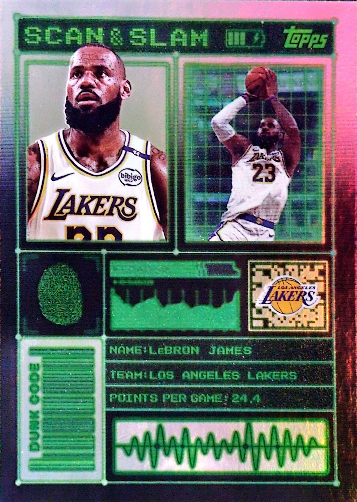 slam lebron james card