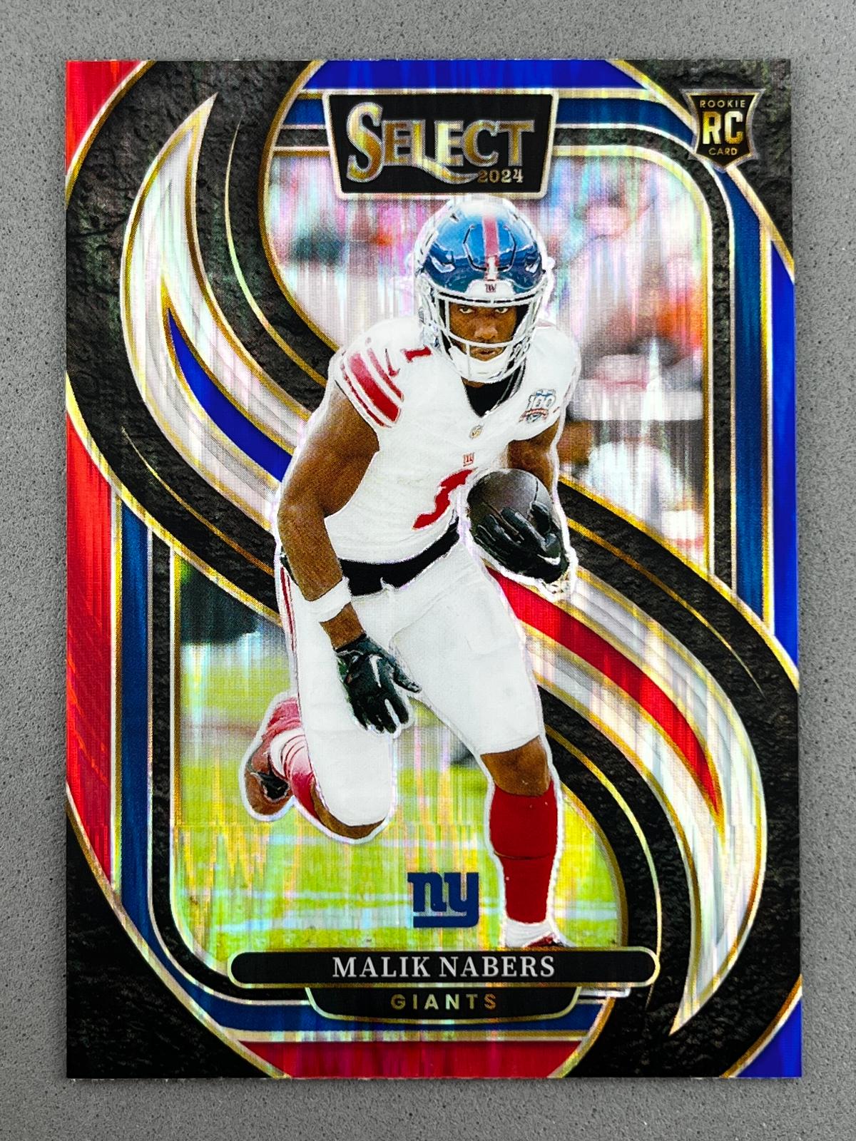 2024 Malik Nabers [Red Blue Prizm Shock] #116