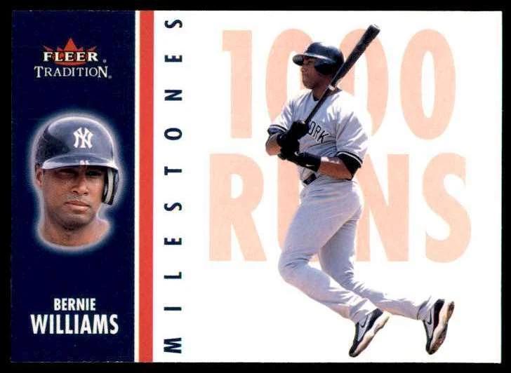 Bernie Williams #12 Baseball Cards 2003 Fleer Tradition Milestones