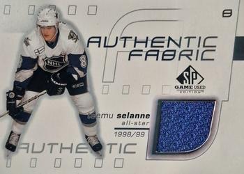 Teemu Selanne #AF-TS 2001 Sp Game Used Authentic Fabric Hockey
