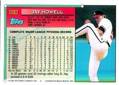 Back Of Card | Jay Howell Baseball Cards 1994 Topps