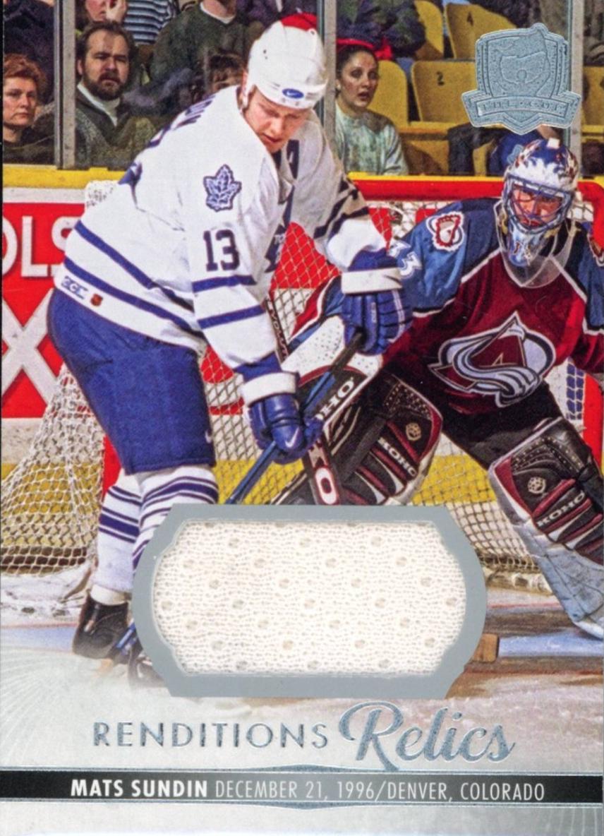 Mats Sundin #RR-MS 2023-24 Upper Deck The Cup Hockey Rendition Relics