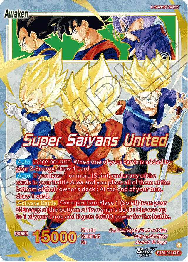 ドラゴンボール 英語 BT30 SLR Super Saiyans United Son Goku, Vegeta, & Trunks // Super Saiyans United [SLR Foil] BT30