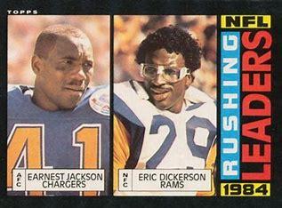 NFL Rushing Leaders #194 Football Cards 1985 Topps