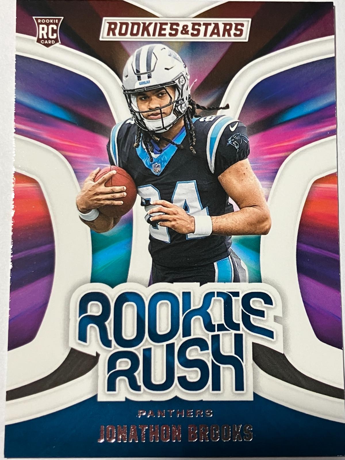 Jonathon Brooks #RR-JBS Football Cards 2024 Panini Rookies & Stars Rookie Rush