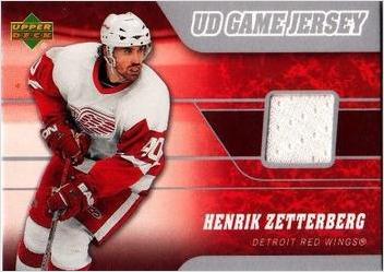 Henrik Zetterberg #J2-HZ 2006 Upper Deck Game Jersey Hockey