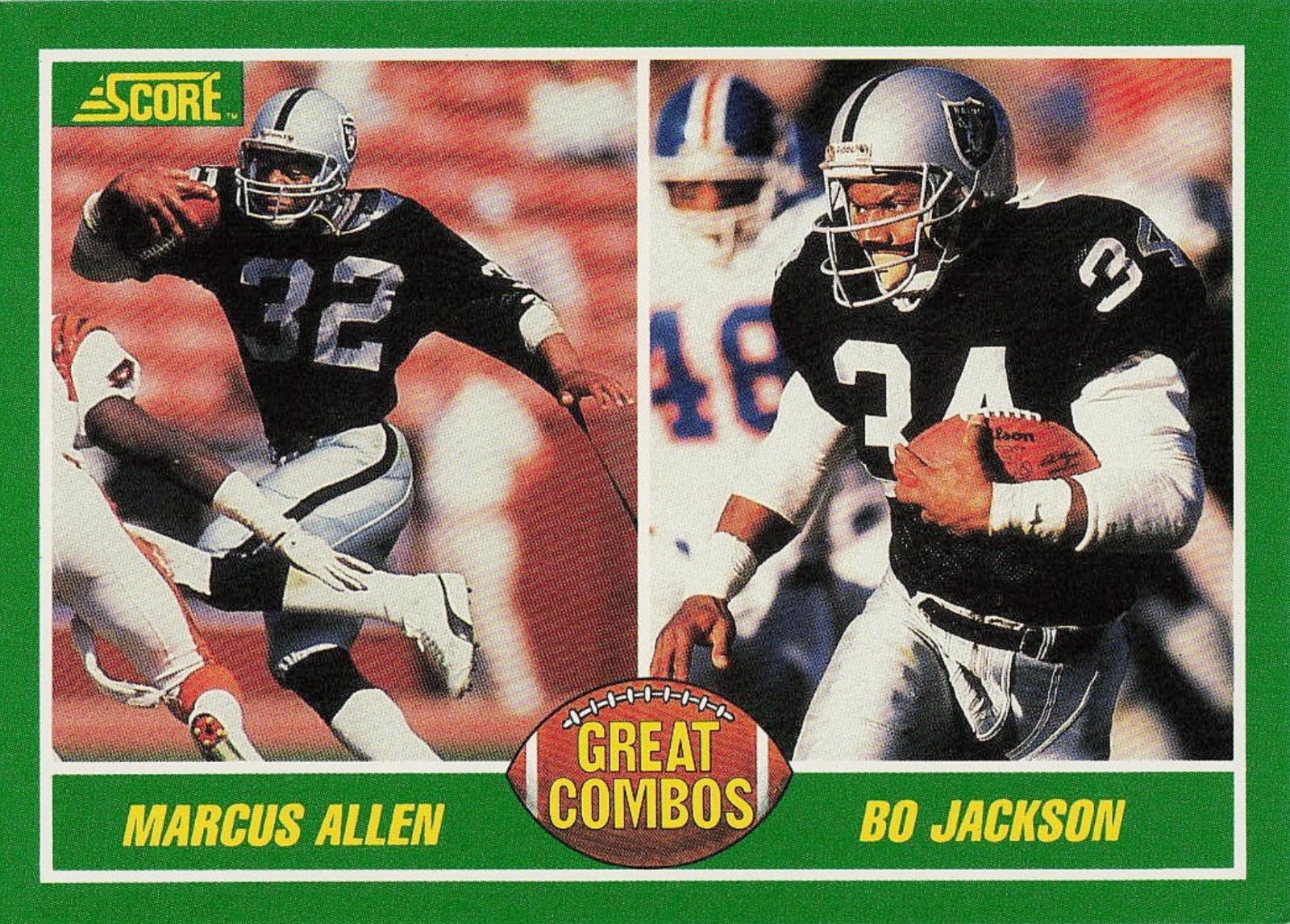 Bo Jackson, Marcus Allen #284 1989 Panini Score Football