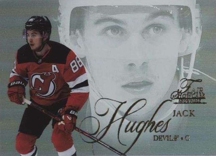 Jack Hughes #38 2023 Fleer Ultra Flair Showcase Showpiece Hockey