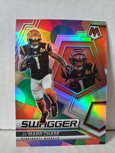 Ja'Marr Chase #SW-12 Football Cards 2022 Panini Mosaic Swagger