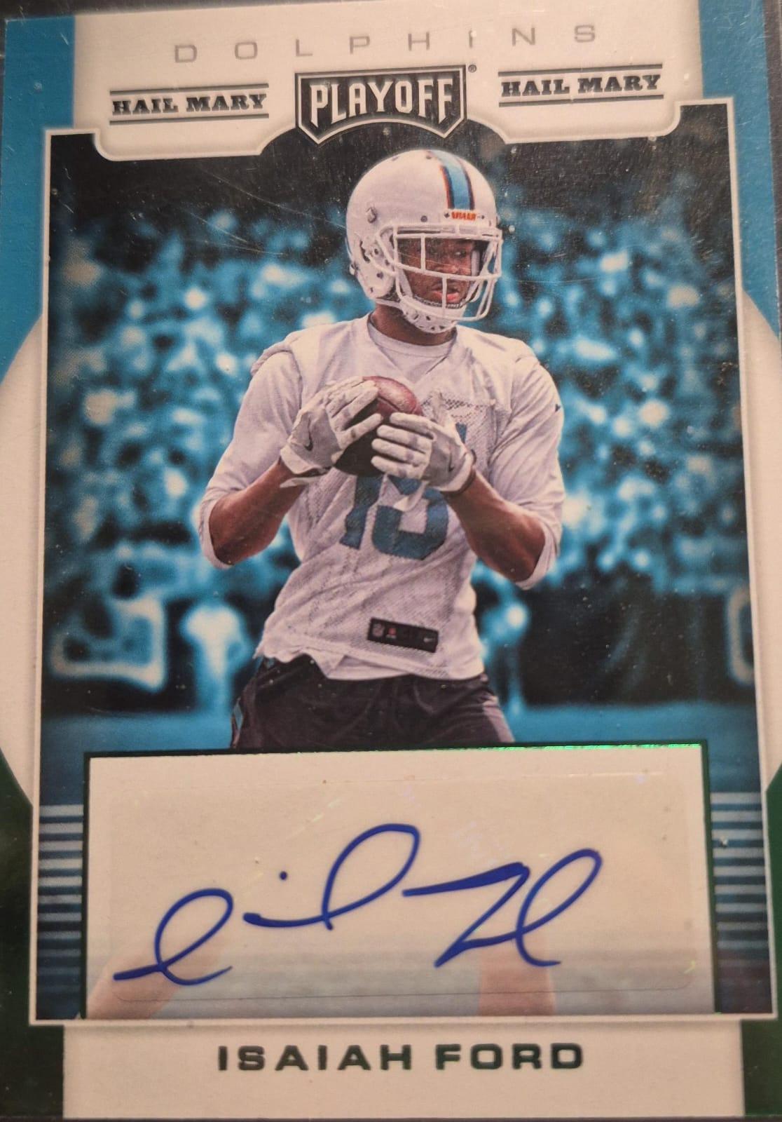 Isaiah Ford #RS-IF 2017 Panini Playoff Football Rookie Signatures