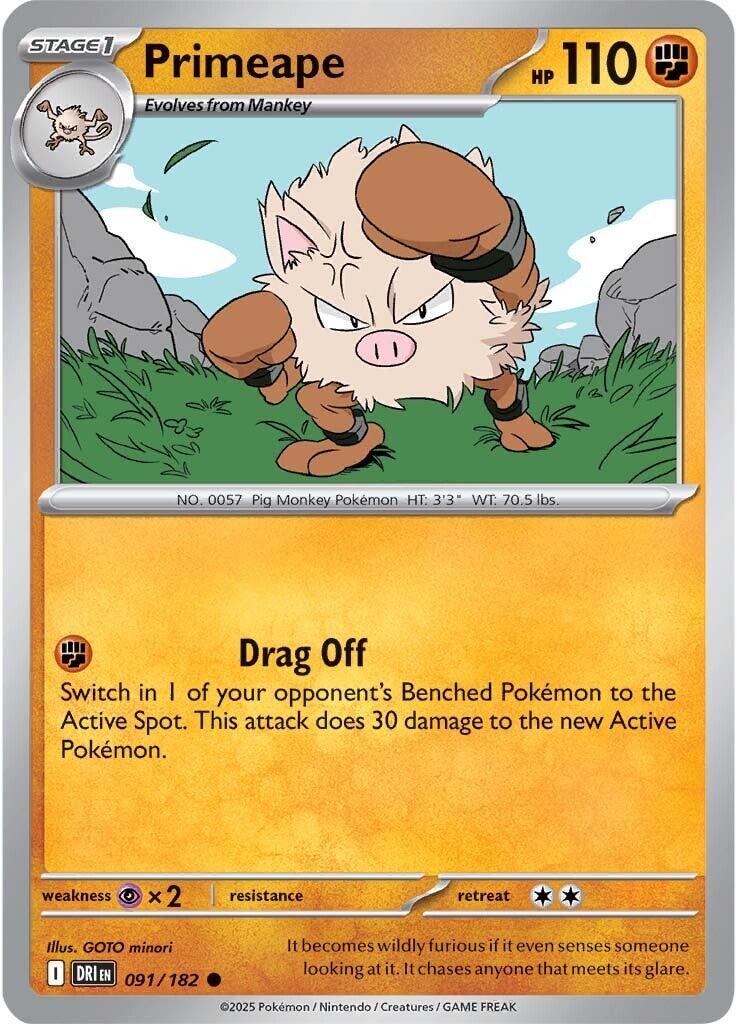 Primeape #91 Pokemon Destined Rivals
