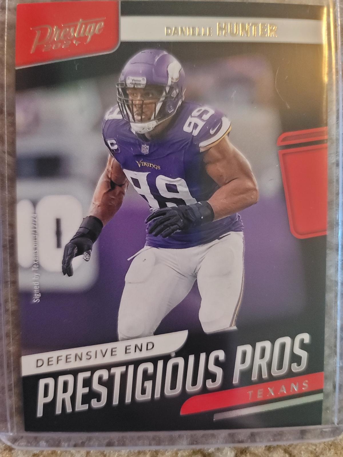 Danielle Hunter #19 Football Cards 2024 Panini Prestige Prestigious Pros
