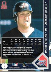 Darin Erstad Back | Darin Erstad Baseball Cards 2000 Pacific Omega