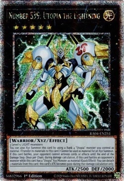 Number S39: Utopia the Lightning RA04-EN251 YuGiOh Quarter Century Stampede