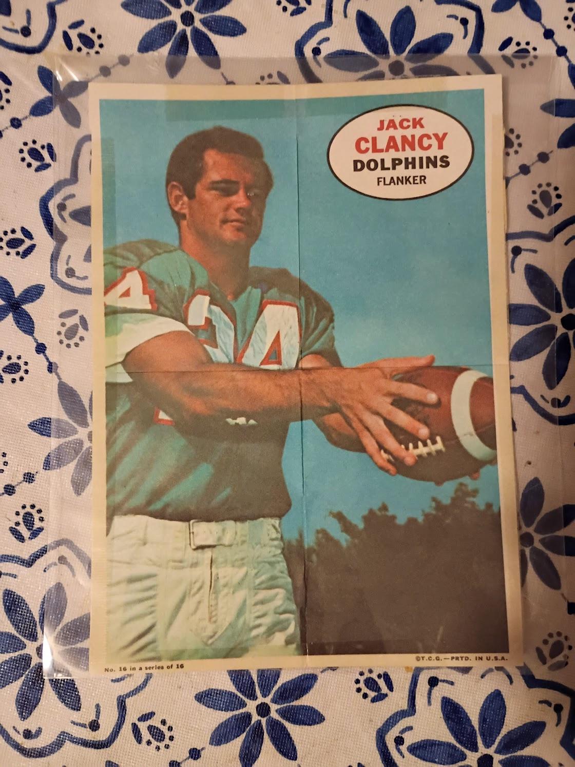 Jack Clancy #16 1968 Topps Posters Football