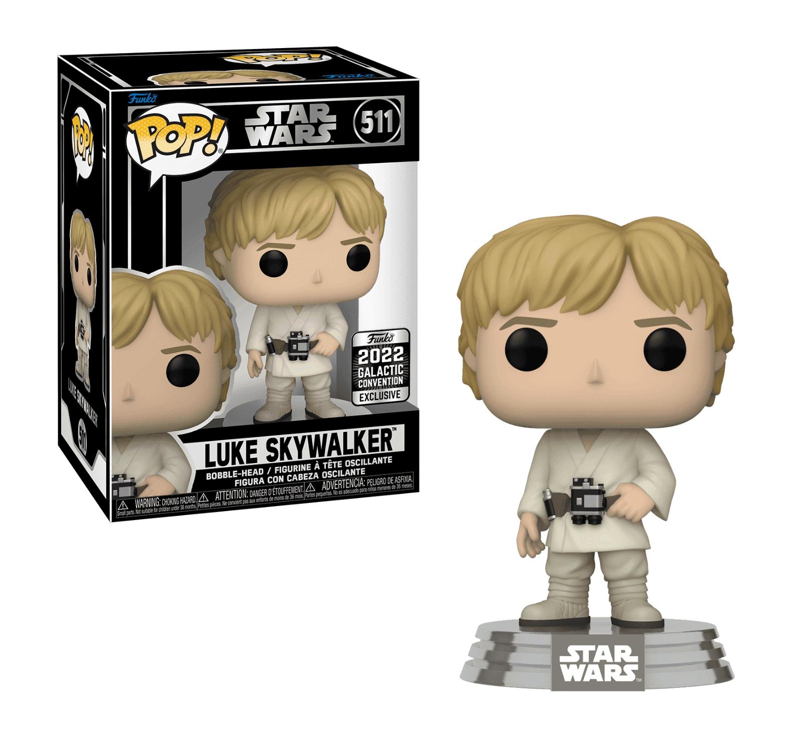 Luke Skywalker #511 Star Wars Funko Pop 2022 Galactic Convention Convention exclusive box and figure