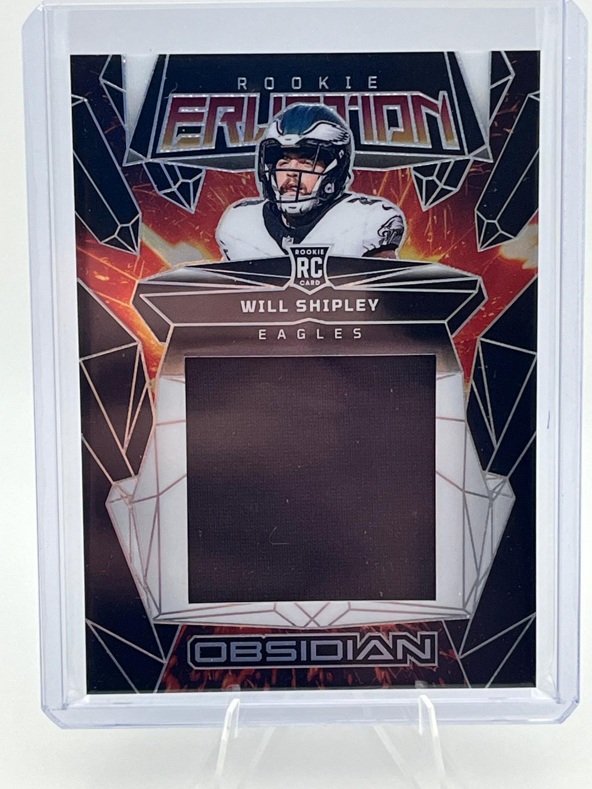 Will Shipley #48 Football Cards 2024 Panini Obsidian Rookie Eruption Materials