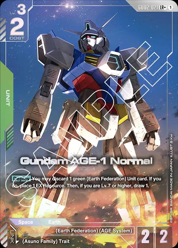Gundam AGE-1 Normal [LR+ Holo] #GD02-021 Prices | Gundam Dual Impact