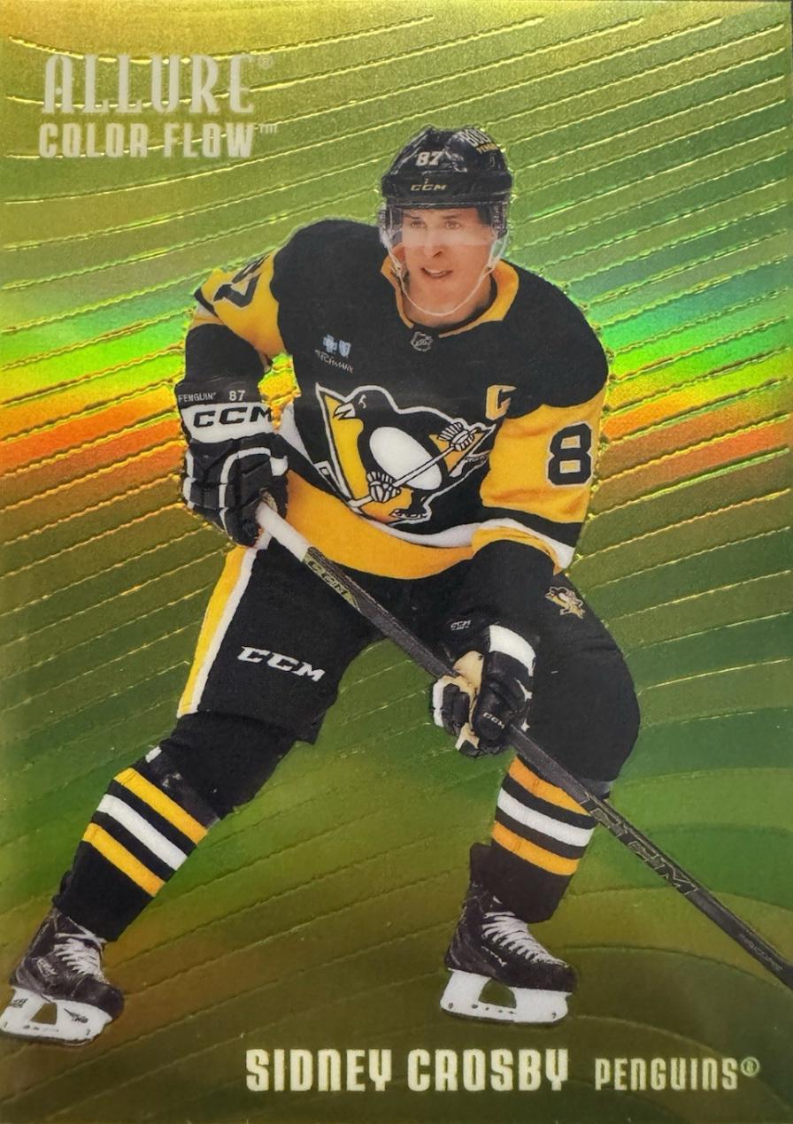 2025 Upper Deck Allure Color Flow Sidney Crosby [Yellow Green] #CF-24 card