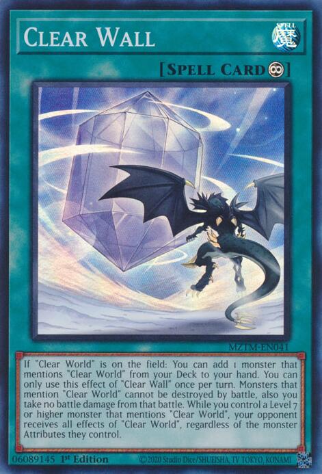 Clear Wall MZTM-EN041 YuGiOh Maze of the Master