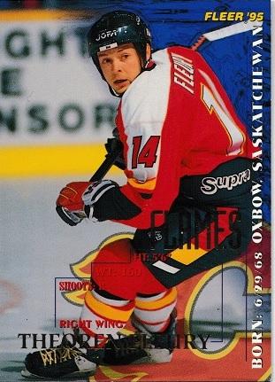 Theoren Fleury #29 Hockey Cards 1994 Fleer