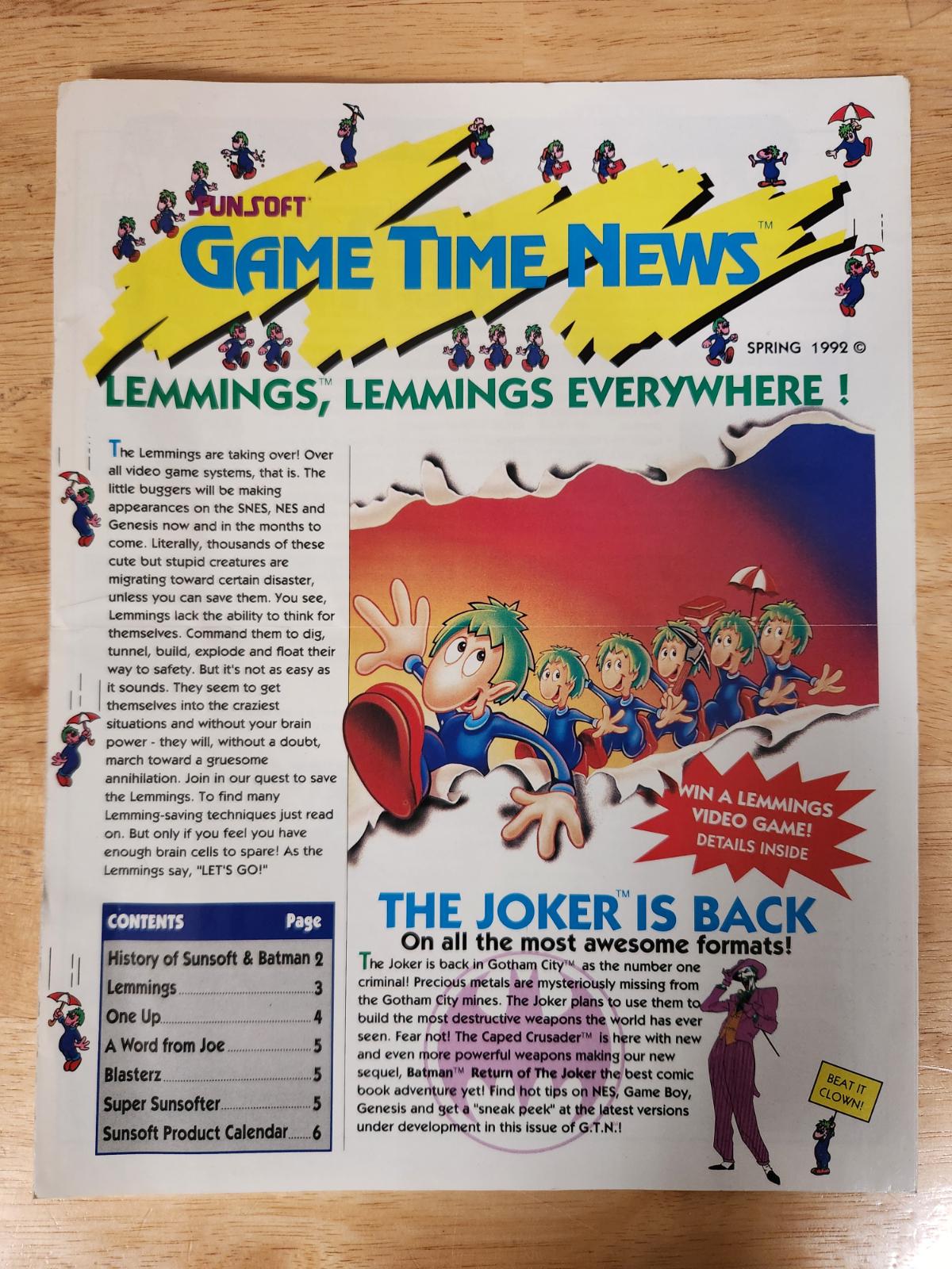 Sunsoft Game Time News Issue 9 Strategy Guide