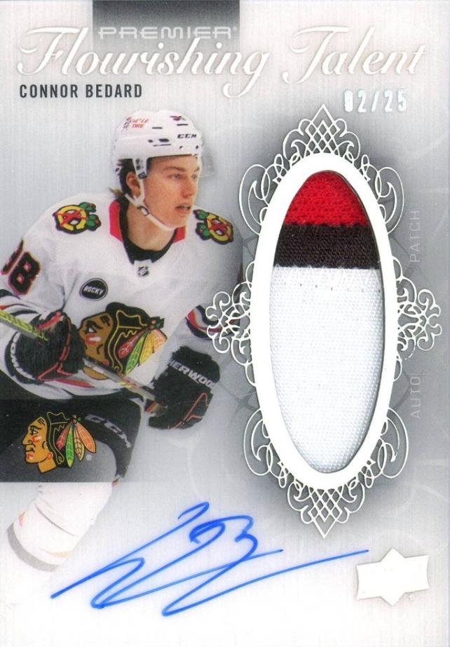 Connor Bedard #FT-CB 2023 Upper Deck Premier Flourishing Talent Auto Patch Hockey
