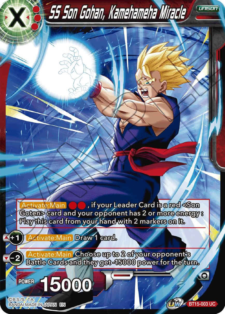 SS Son Gohan, Kamehameha Miracle BT15-003 Dragon Ball Super Saiyan Showdown