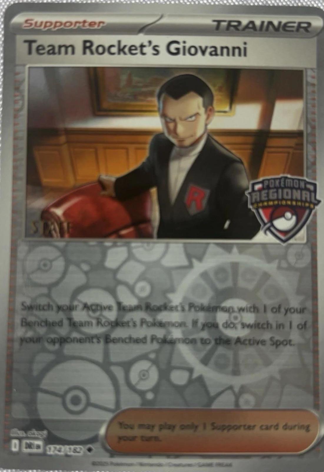 giovanni pokemon cards Pokemon Japanese Sv10 Glory Of Team Rocket 129 Team Rocket'S Giovanni  Special Art Rare PSA 9 MINT Cert #116065346 – Boxed Vinyl main image 1