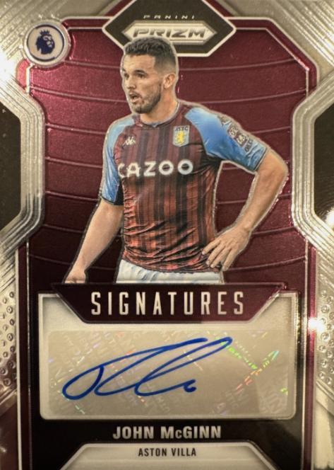 John McGinn #S-JMG 2021 Panini Prizm Premier League Signatures