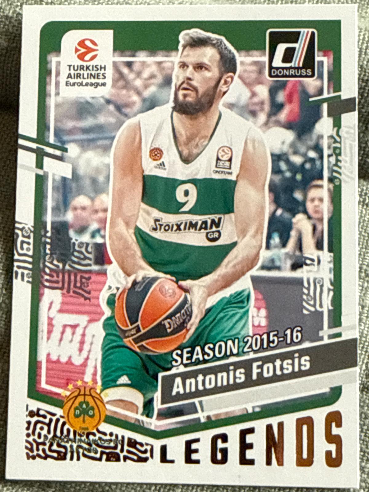 Antonis Fotsis #162 2023 Panini Donruss Euroleague Basketball