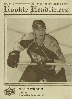 Colin Wilson #RH26 2009-10 Upper Deck Hockey Rookie Headliners
