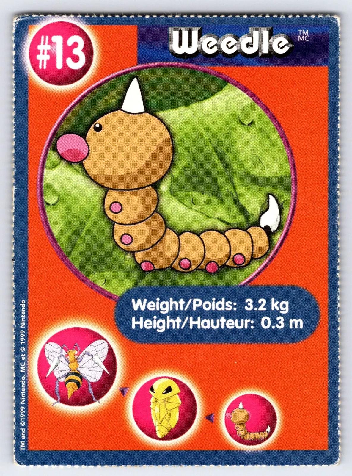 Weedle #13 Pokemon Burger King