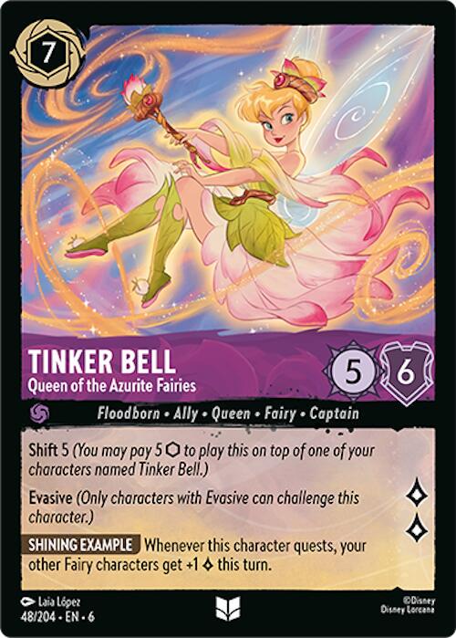 Tinker Bell - Queen of the Azurite Fairies #48 Lorcana Azurite Sea
