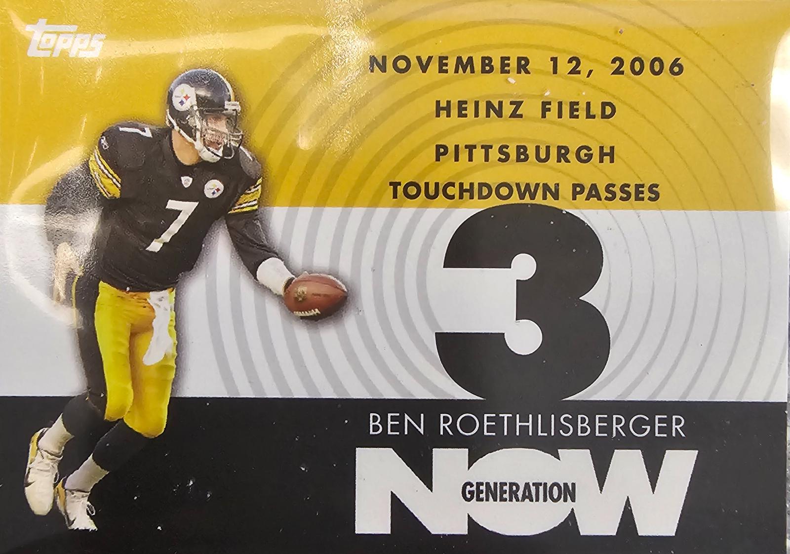 Ben Roethlisberger #GN-BR4 Football Cards 2007 Topps Generation Now