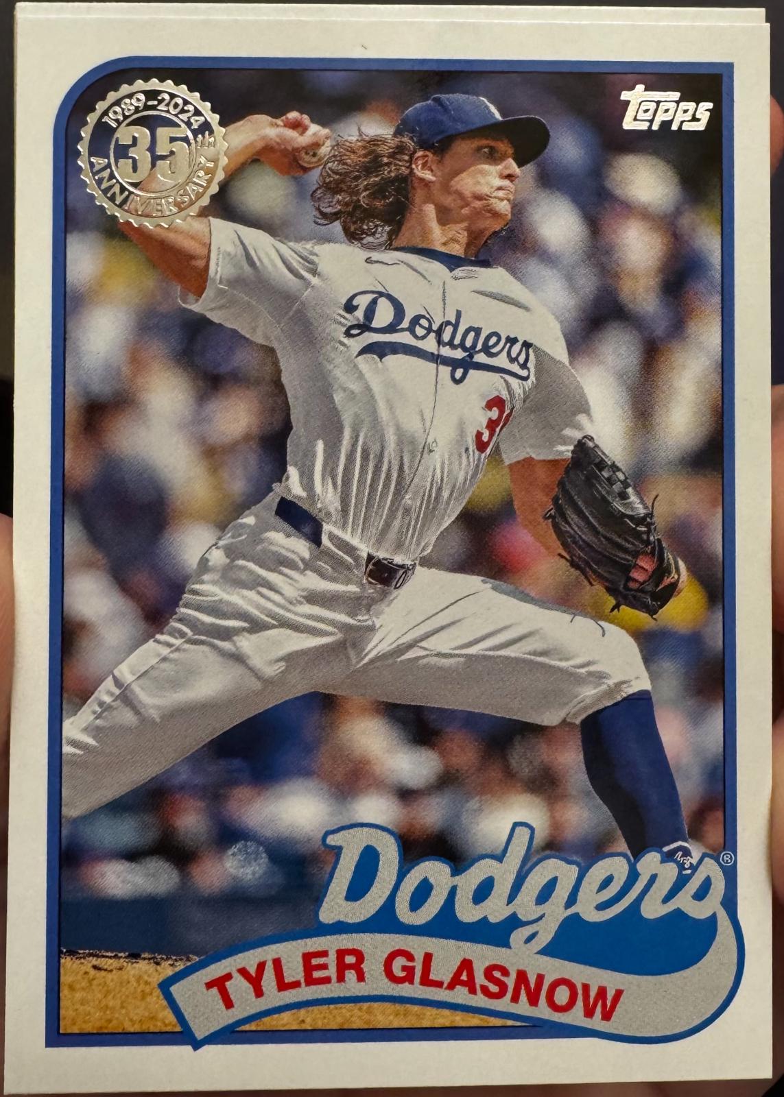Tyler Glasnow #89US-1 Baseball Cards 2024 Topps Update 1989
