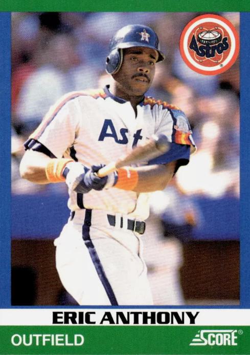 Eric Anthony #42 Baseball Cards 1991 Score Rising Stars