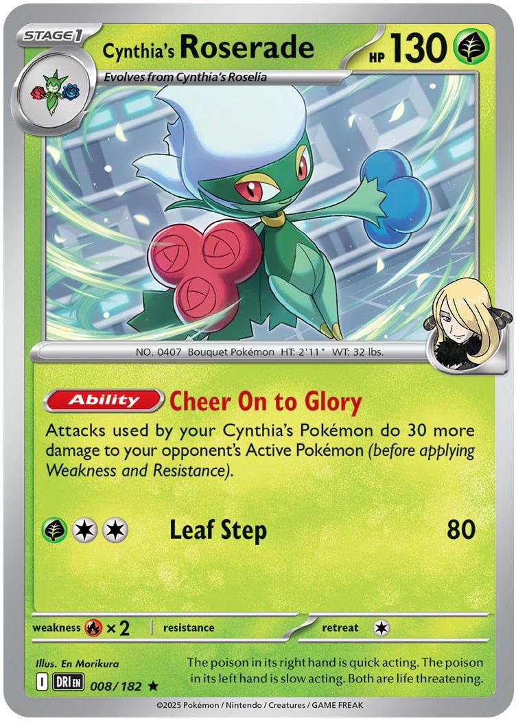 Cynthia's Roserade #8 Pokemon Destined Rivals