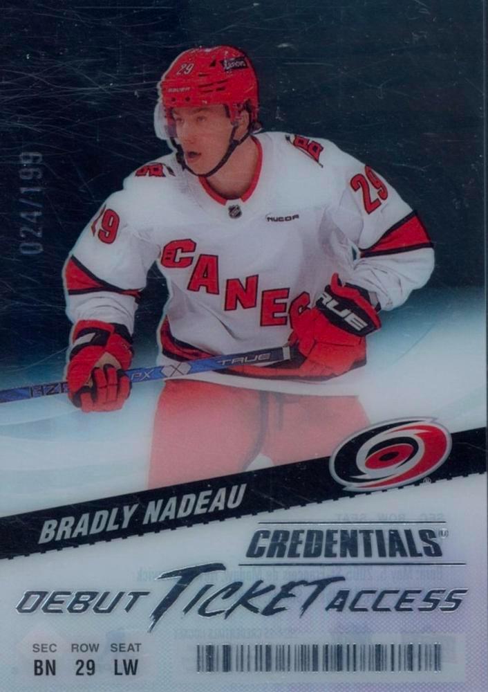 Bradly Nadeau #DTAA-BN 2024-25 Upper Deck Credentials Hockey Acetate Debut Ticket Access