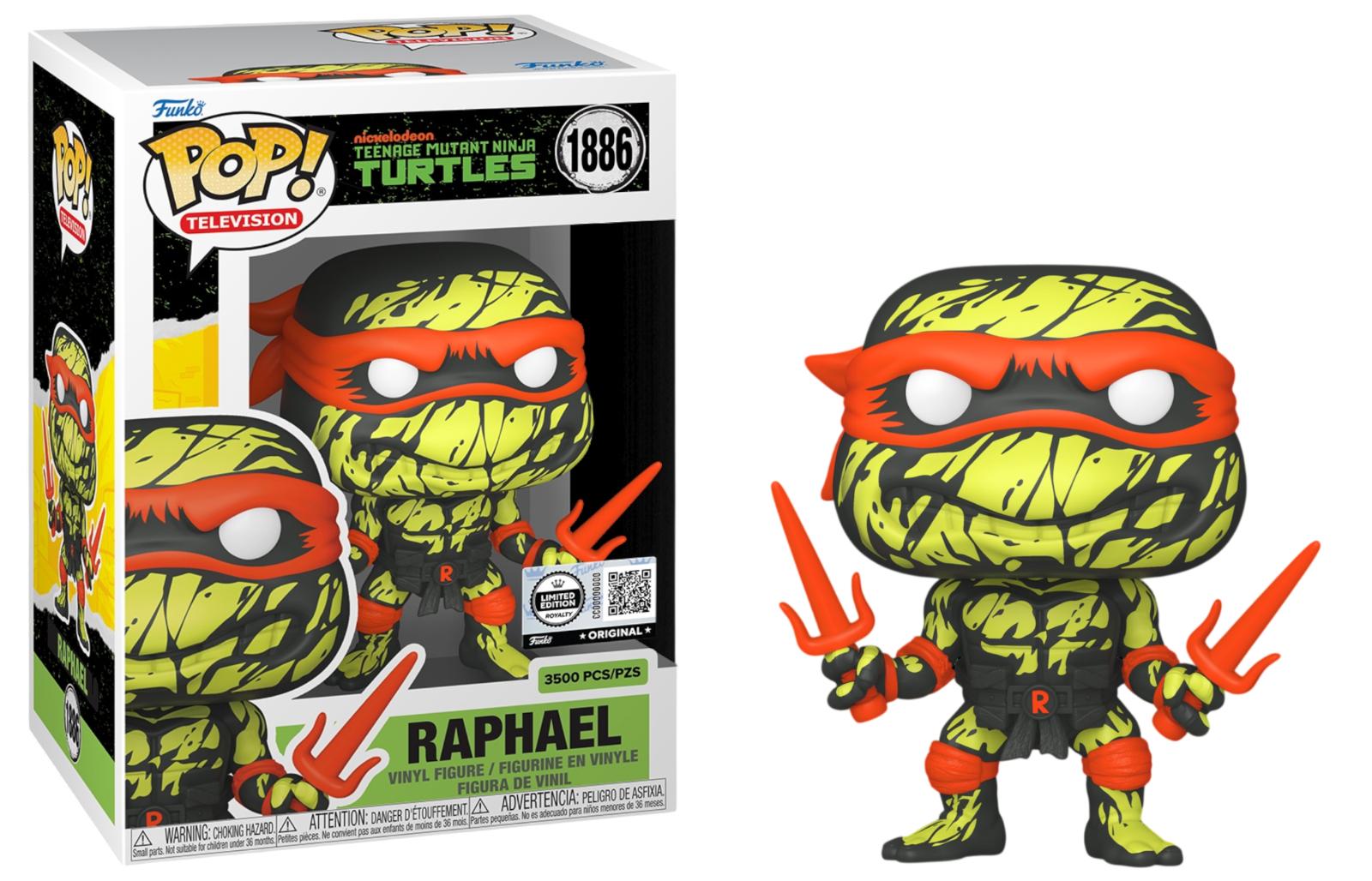 Raphael #1886 Teenage Mutant Ninja Turtles Funko Pop box and figure