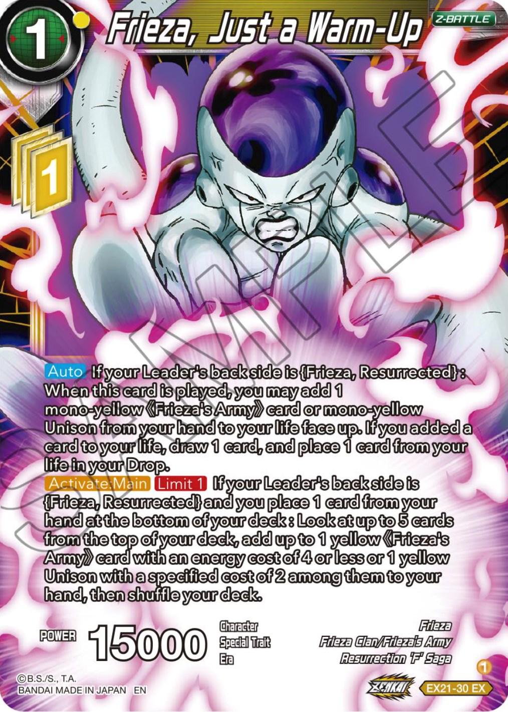 Frieza, Just a Warm-Up EX21-30 Dragon Ball Super Expansion Set: 5th Anniversary Set