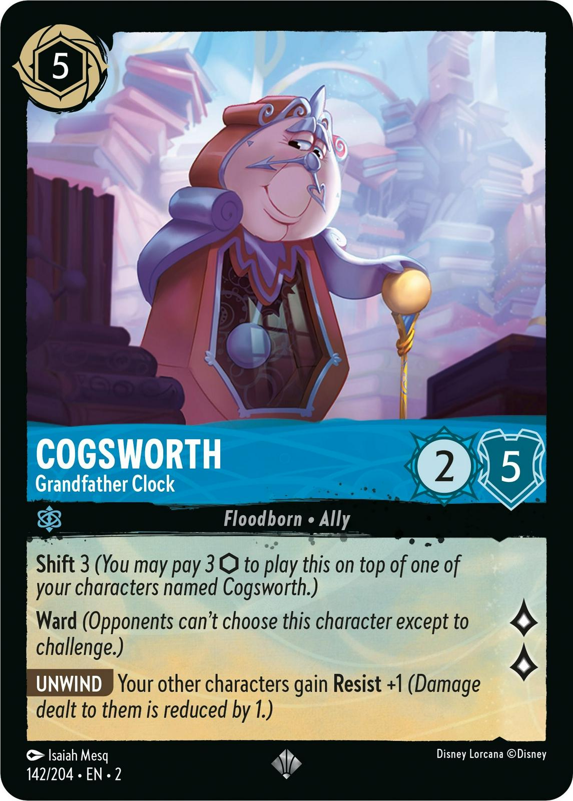 Cogsworth - Grandfather Clock #142 Lorcana Rise of the Floodborn