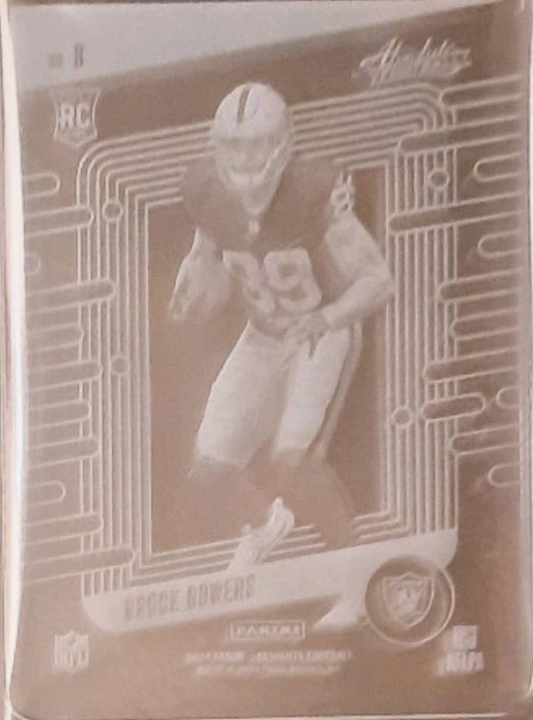 Brock Bowers #G-BB Football Cards 2024 Panini Absolute Glass