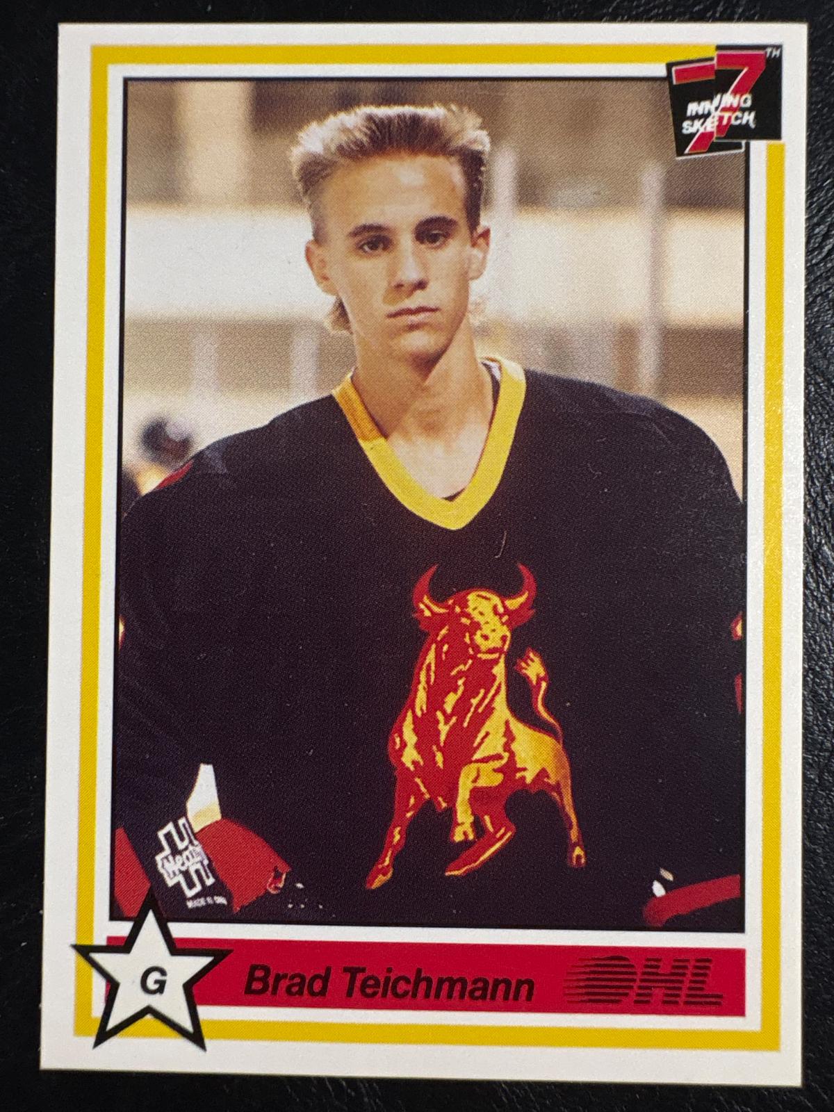 Brad Teichmann #20 1990 7th Inning Sketch Ohl Hockey