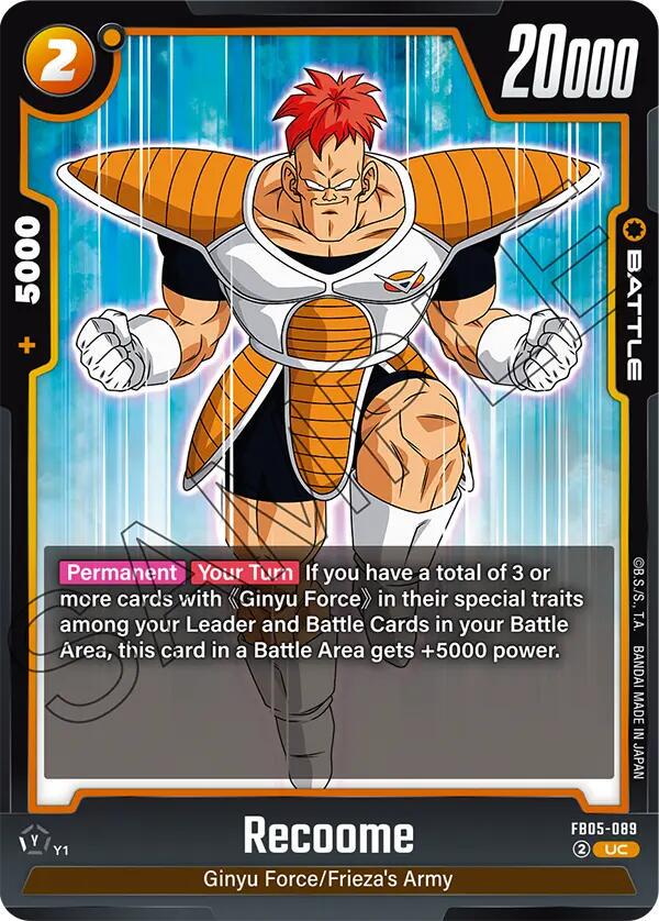 Recoome FB05-089 Dragon Ball Fusion World New Adventure